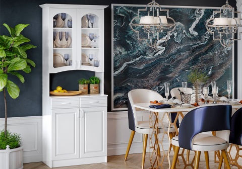 Буфет Констанция 2-х створчатый белый