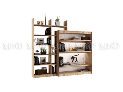 Шкаф для Посуды Тиона Сонома/Бетон (Ш-2060 мм x В-1856 мм x Г-438 мм)