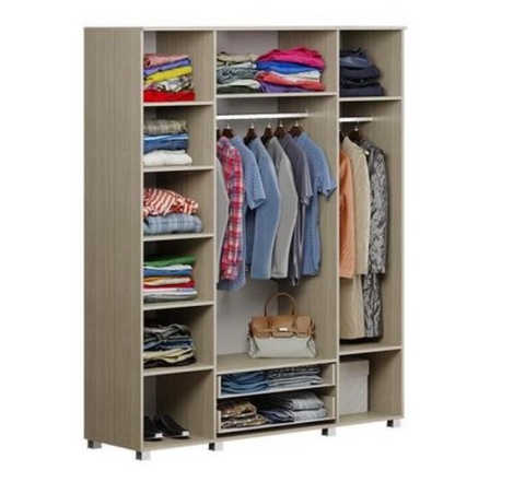 Шкаф Четырёхстворчатый Амели Дуб Сонома Светлый/Белый Глянец (Ш-1700 х В-2109 х Г-515 мм)