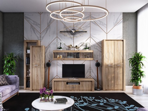 Гостиная Тиона Сонома (Ш-3450 мм x В-2090 мм x Г-520 мм)