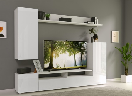 Стенка Лара Белый Глянец 